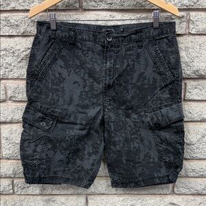 Calvin Klein Black Camouflage Cargo Shorts